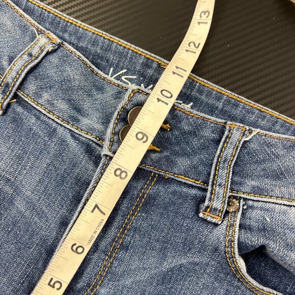 VS Victoria’s Secret Hipster Bootcut Blue Denim Jeans Size 10 TALL Y2K - Picture 10 of 13
